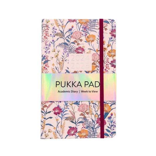 Pukka Bloom Soft Cover Academic Diary Pink | The Dyslexia Shop