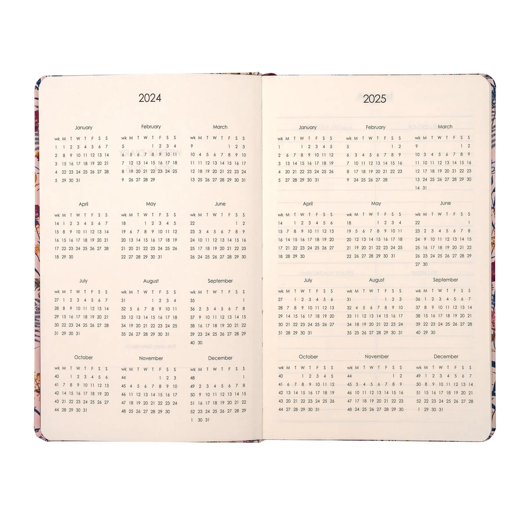 Pukka Bloom Soft Cover Academic Diary Pink | The Dyslexia Shop