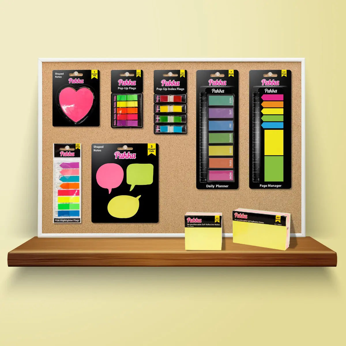 Pukka Pads Long Notes Cube 127 x 76mm – 400 Neon Self-Adhesive Sheets | The Dyslexia Shop