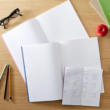 RHINO A4 Exercise Book - 6MM Lined Margin | 80pg/10pk | The Dyslexia Shop