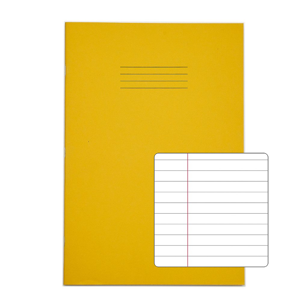 RHINO A4 Exercise Book - 8mm Lined + Margin | 32pg/10pk | The Dyslexia Shop
