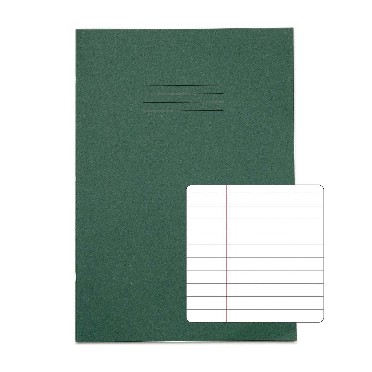 RHINO A4 Exercise Book - 8mm Lined + Margin | 48pg/10pk | The Dyslexia Shop