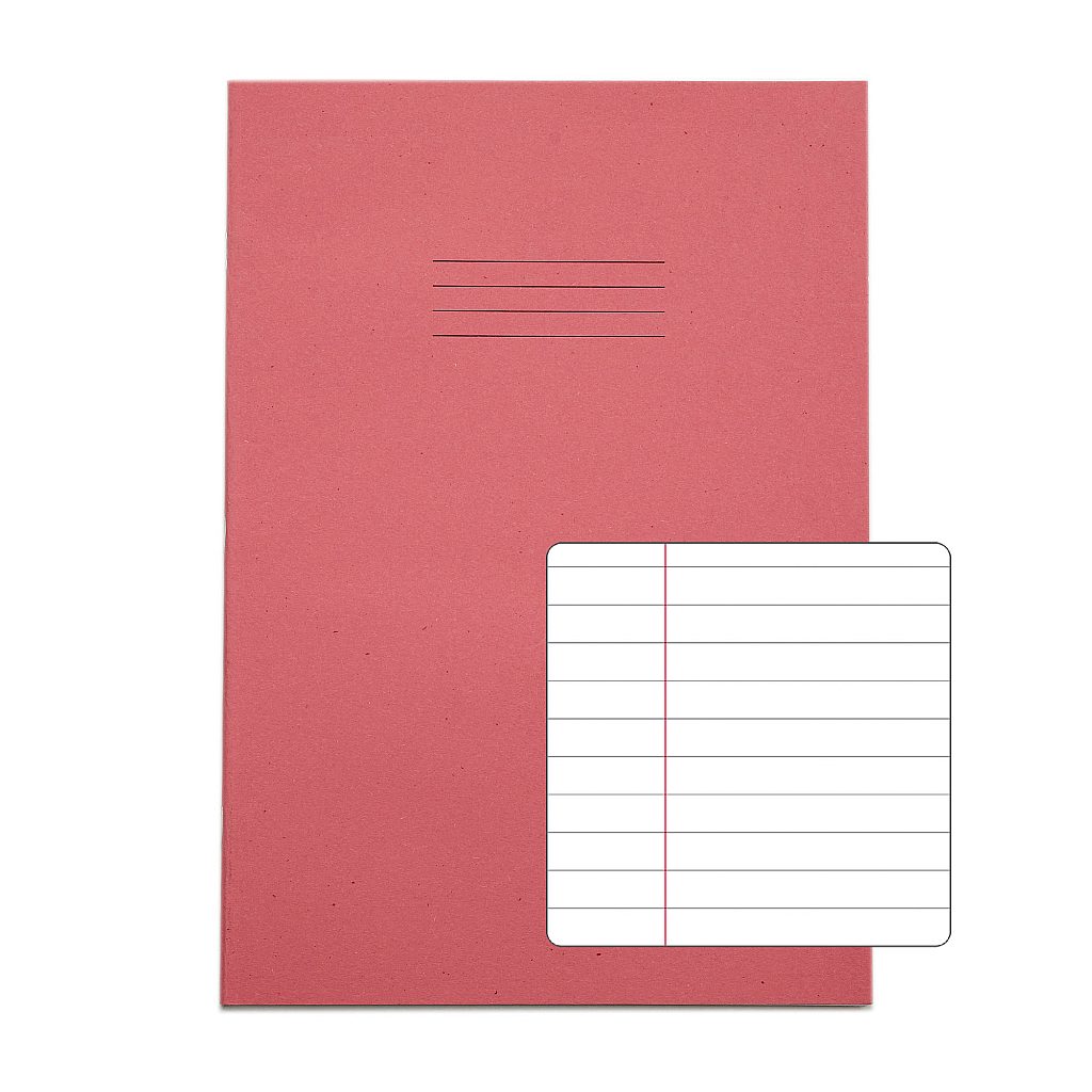 RHINO A4 Exercise Book - 8mm Lined + Margin | 64pg/10pk | The Dyslexia Shop