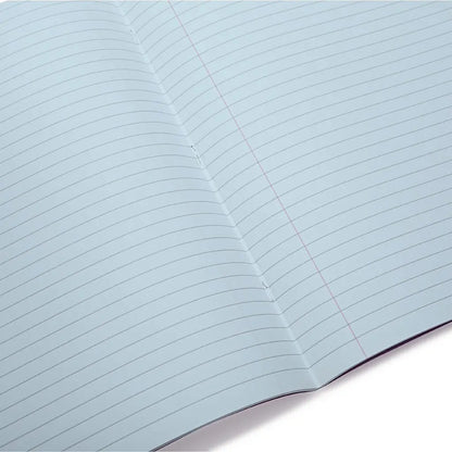 RHINO A4 Tinted Exercise Book Blue Paper - 8mm Lined + Margin | 48pg/10pk | The Dyslexia Shop