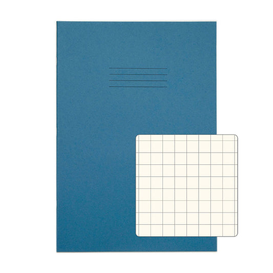 RHINO A4 Tinted Exercise Book Cream Paper - 10mm Squared | 48pg/10pk | The Dyslexia Shop