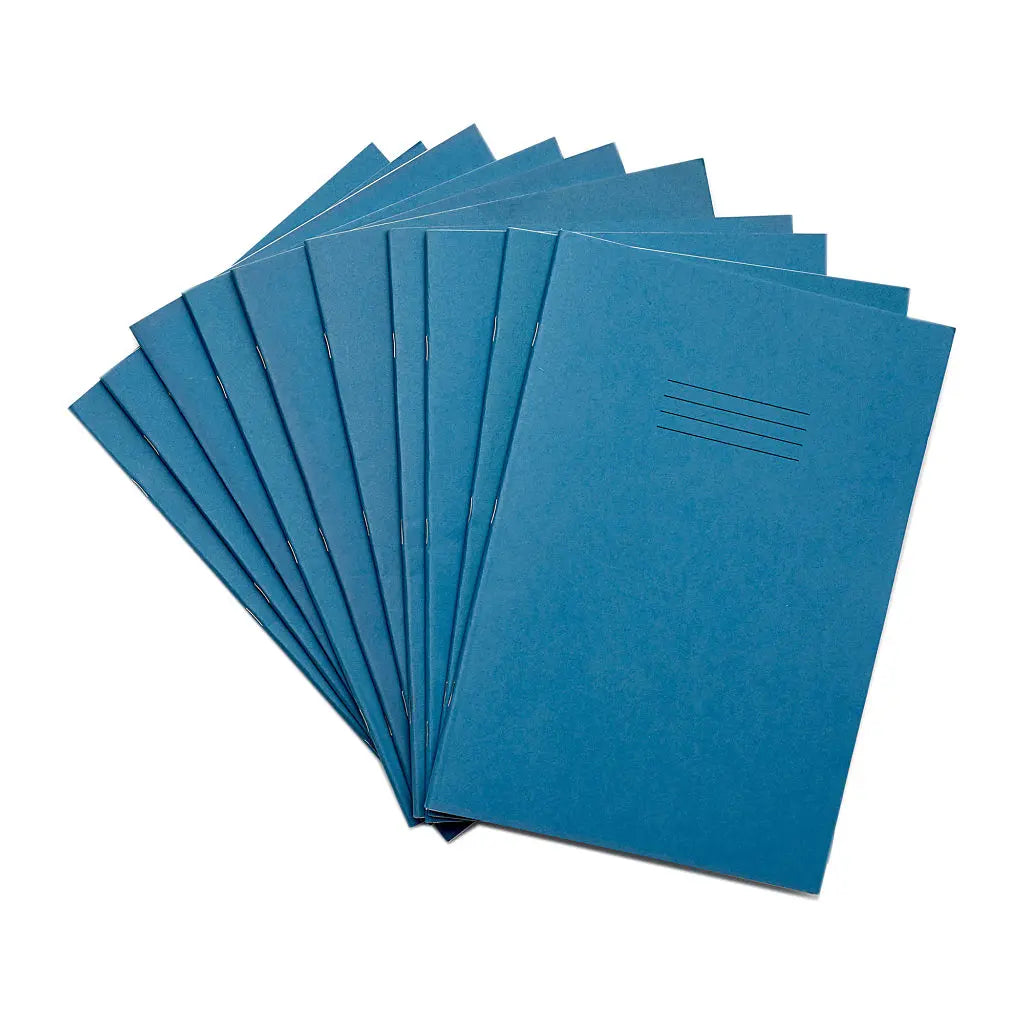 RHINO A4 Tinted Exercise Book Pink Paper - 8mm Lined + Margin | 48pg/10pk | The Dyslexia Shop