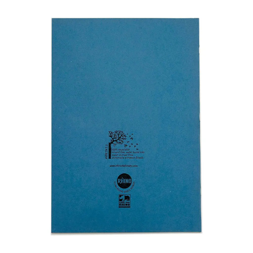 RHINO A4 Tinted Exercise Book Pink Paper - 8mm Lined + Margin | 48pg/10pk | The Dyslexia Shop