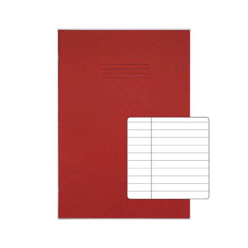 RHINO A4+ 13 x 9 Oversized Exercise Book - 8MM Lined W/ Margin |80pg/10pk | The Dyslexia Shop