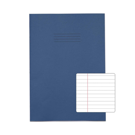 RHINO A4+ 13 x 9 Oversized Exercise Book - 8mm Lined + Margin | 48pg/10pk | The Dyslexia Shop