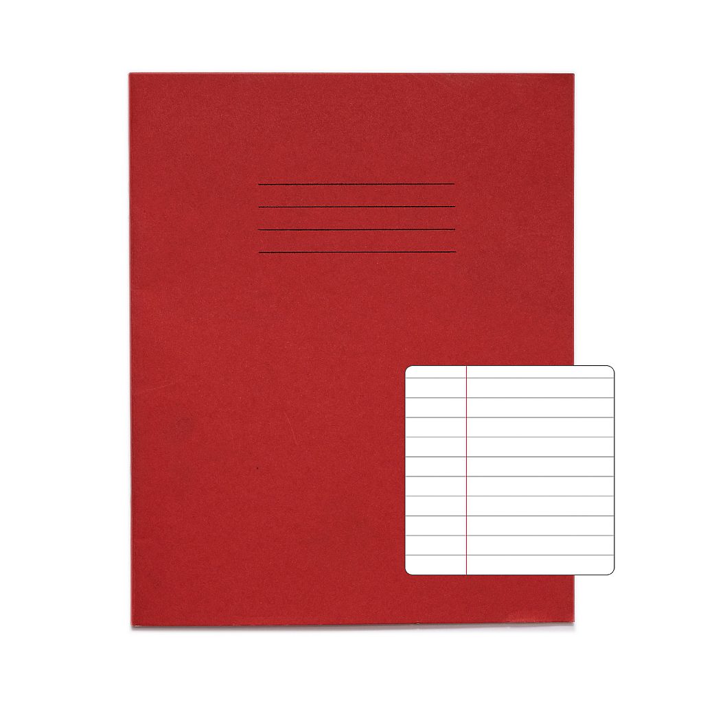 RHINO A5 Exercise Book - 8mm Lined + Margin | 48pg/10pk | The Dyslexia Shop