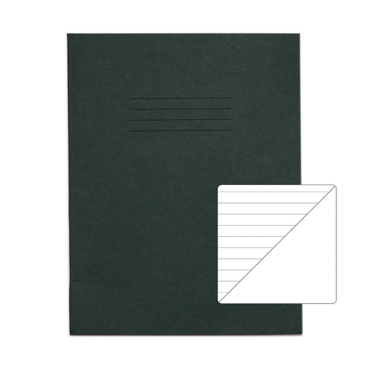 RHINO A5+ 9 x 7 Oversized Exercise Book - 8mm Lined/Blank Alternate | 80pg/10pk | The Dyslexia Shop