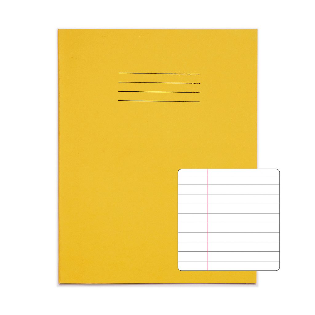 RHINO A5+ 9 x 7 Oversized Exercise Book - 8mm Lined + Margin | 48pg/10pk | The Dyslexia Shop