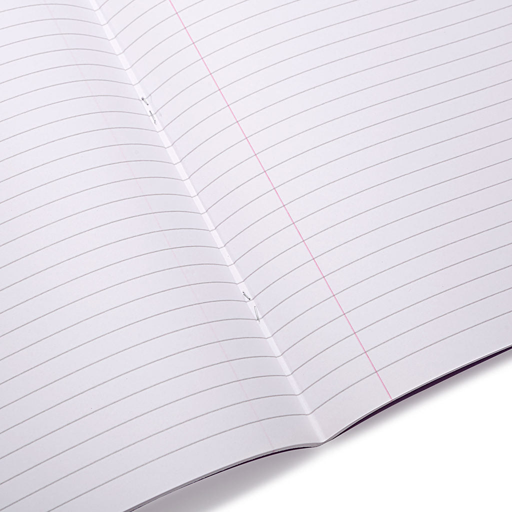 RHINO A5+ 9 x 7 Oversized Exercise Book - 8mm Lined + Margin | 48pg/10pk | The Dyslexia Shop