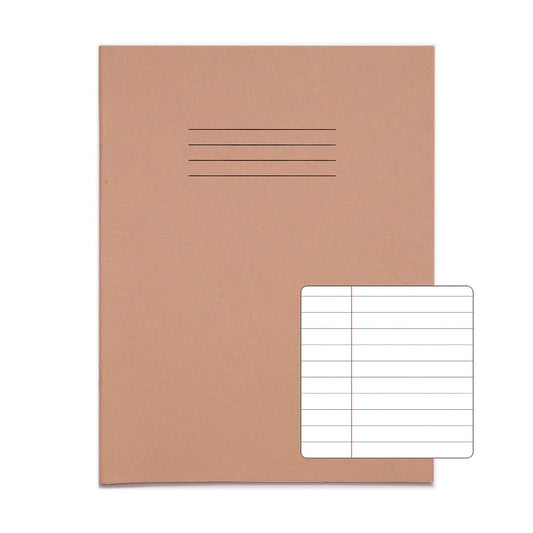 RHINO A5+ 9 x 7 Oversized Exercise Book - 8mm Lined + Margin | 80pg/10pk | The Dyslexia Shop