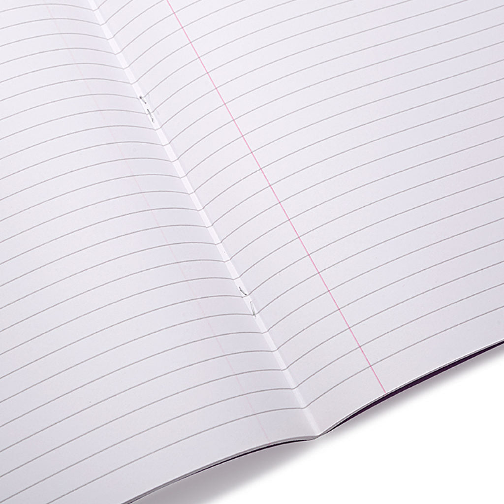 RHINO A5+ 9 x 7 Oversized Exercise Book - 8mm Lined + Margin | 96pg/10pk | The Dyslexia Shop