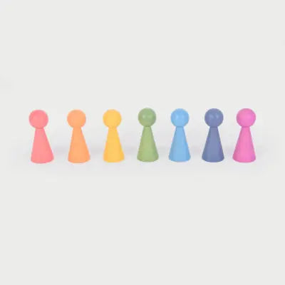 Rainbow Wooden Figures - Pk7 | The Dyslexia Shop