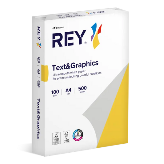 Rey Text & Graphics White 100GSM A4 Ream (500 Sheets) | The Dyslexia Shop