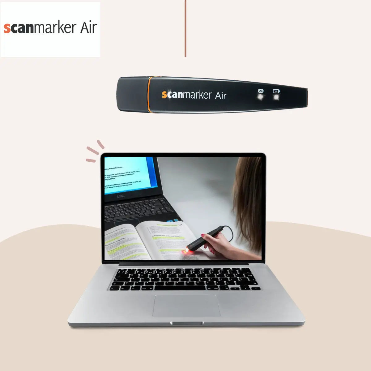 Scanmarker Air Pen Scanner - OCR Digital Highlighter and Reader - Wireless (Mac Win iOS Android) ...