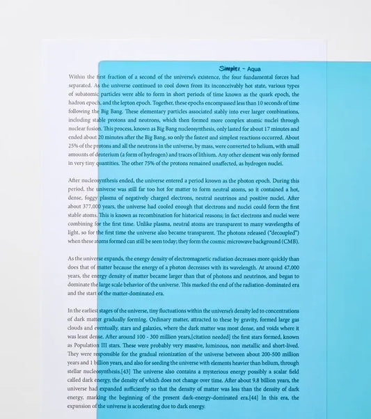 Simplex A3 Coloured Overlay | The Dyslexia Shop