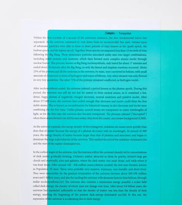 Simplex A3 Coloured Overlay | The Dyslexia Shop