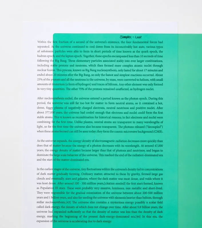 Simplex A3 Coloured Overlay - The Dyslexia Shop