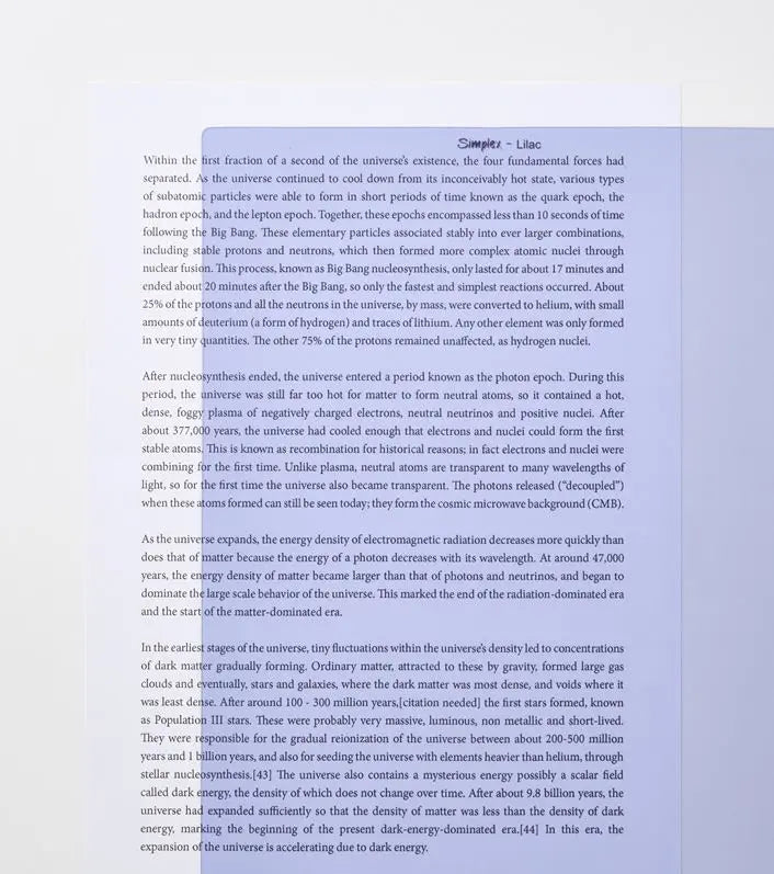 Simplex A3 Coloured Overlay | The Dyslexia Shop