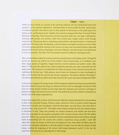Simplex A3 Coloured Overlay | The Dyslexia Shop