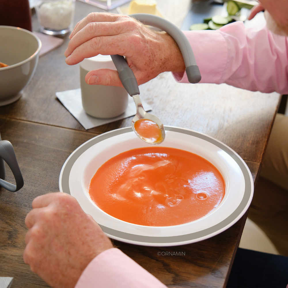 Sloped Plate – Non-Slip Plate for Easier One-Handed Eating