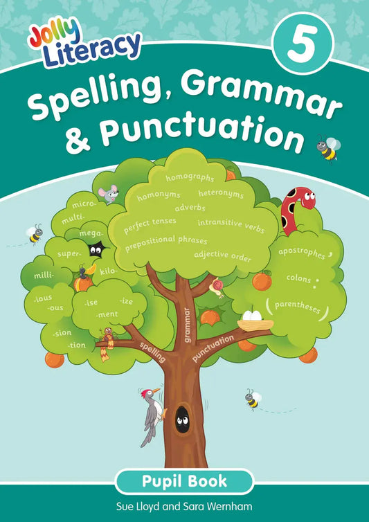 Spelling, Grammar & Punctuation Pupil Book 5 (Precursive Letters) | The Dyslexia Shop
