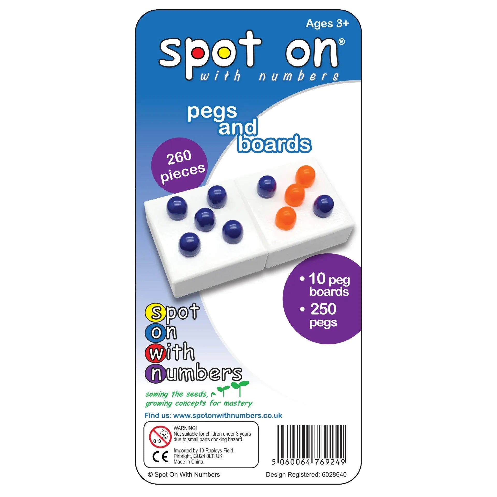 Spot on with Numbers – Peg & Boards | The Dyslexia Shop