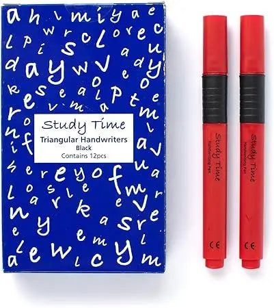 Study Time Triangular Handwriting Single Pen - Black | The Dyslexia Shop
