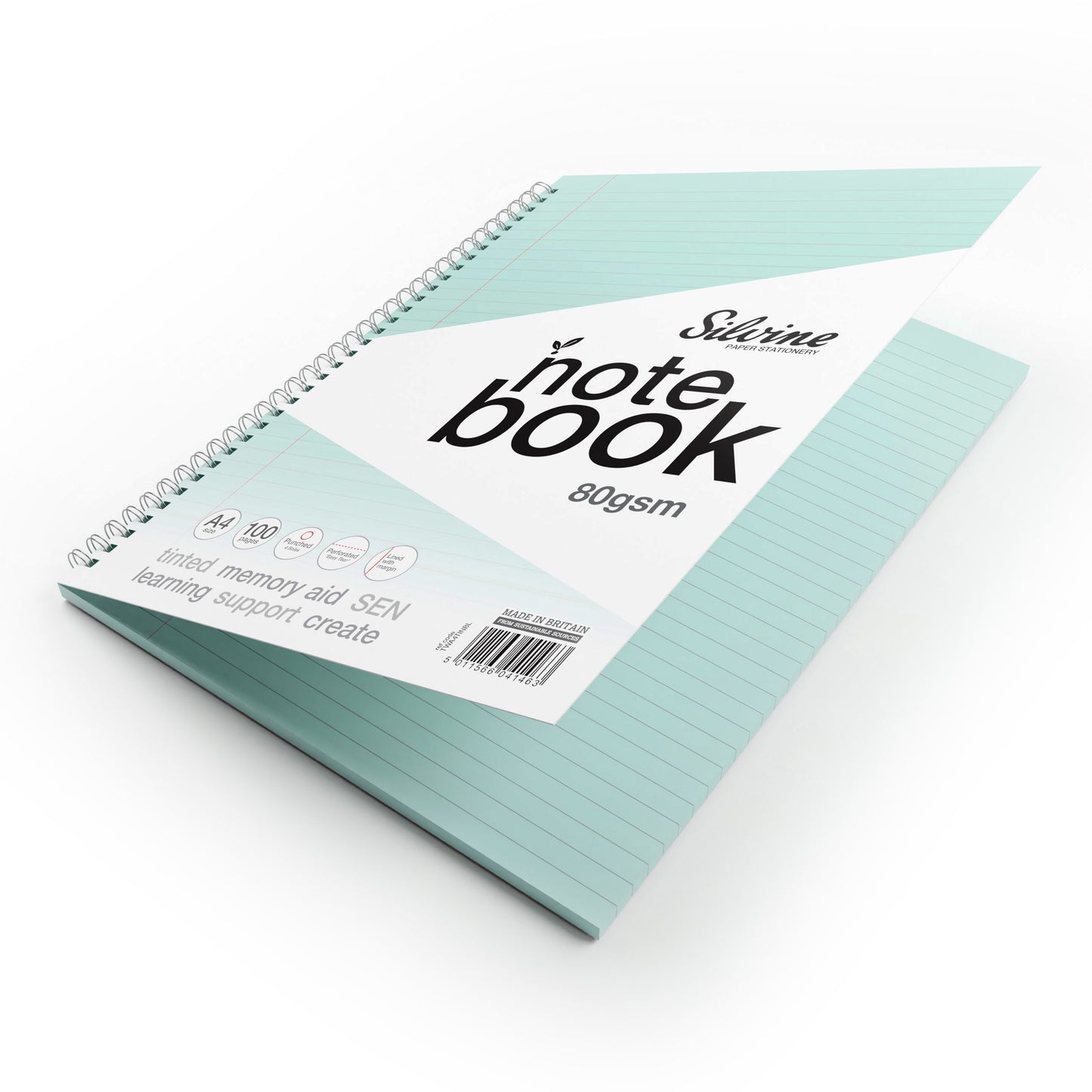 Silvine A4 Titned Paper Dyslexia Notebook – 100 Wirebound Pages