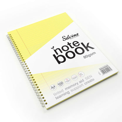 Silvine A4 Titned Paper Dyslexia Notebook – 100 Wirebound Pages