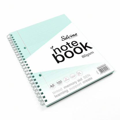 Silvine A5 Titned Paper Dyslexia Notebook – 100 Wirebound Pages