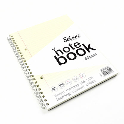 Silvine A5 Titned Paper Dyslexia Notebook – 100 Wirebound Pages
