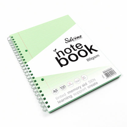 Silvine A5 Titned Paper Dyslexia Notebook – 100 Wirebound Pages