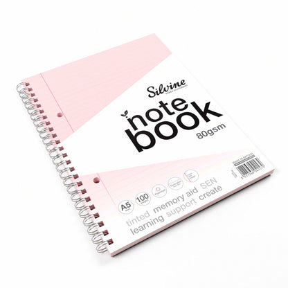 Silvine A5 Titned Paper Dyslexia Notebook – 100 Wirebound Pages