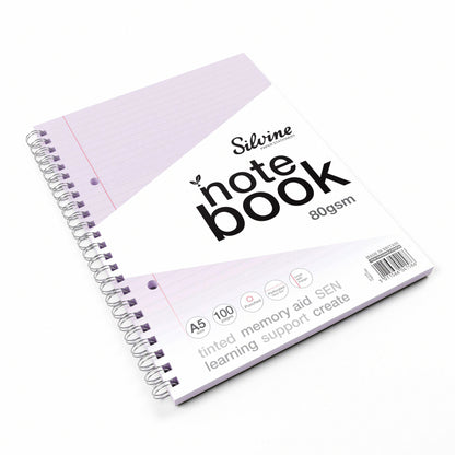 Silvine A5 Titned Paper Dyslexia Notebook – 100 Wirebound Pages