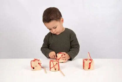 TickiT Wooden Lacing Shapes | The Dyslexia Shop