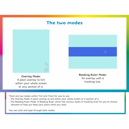 Tint and Track - Virtual Overlay (V2) - Standard | The Dyslexia Shop