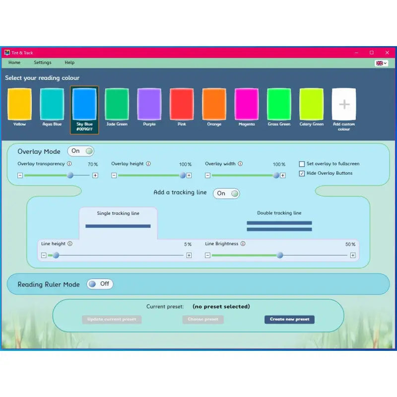 Tint and Track - Virtual Overlay (V2) - Standard | The Dyslexia Shop