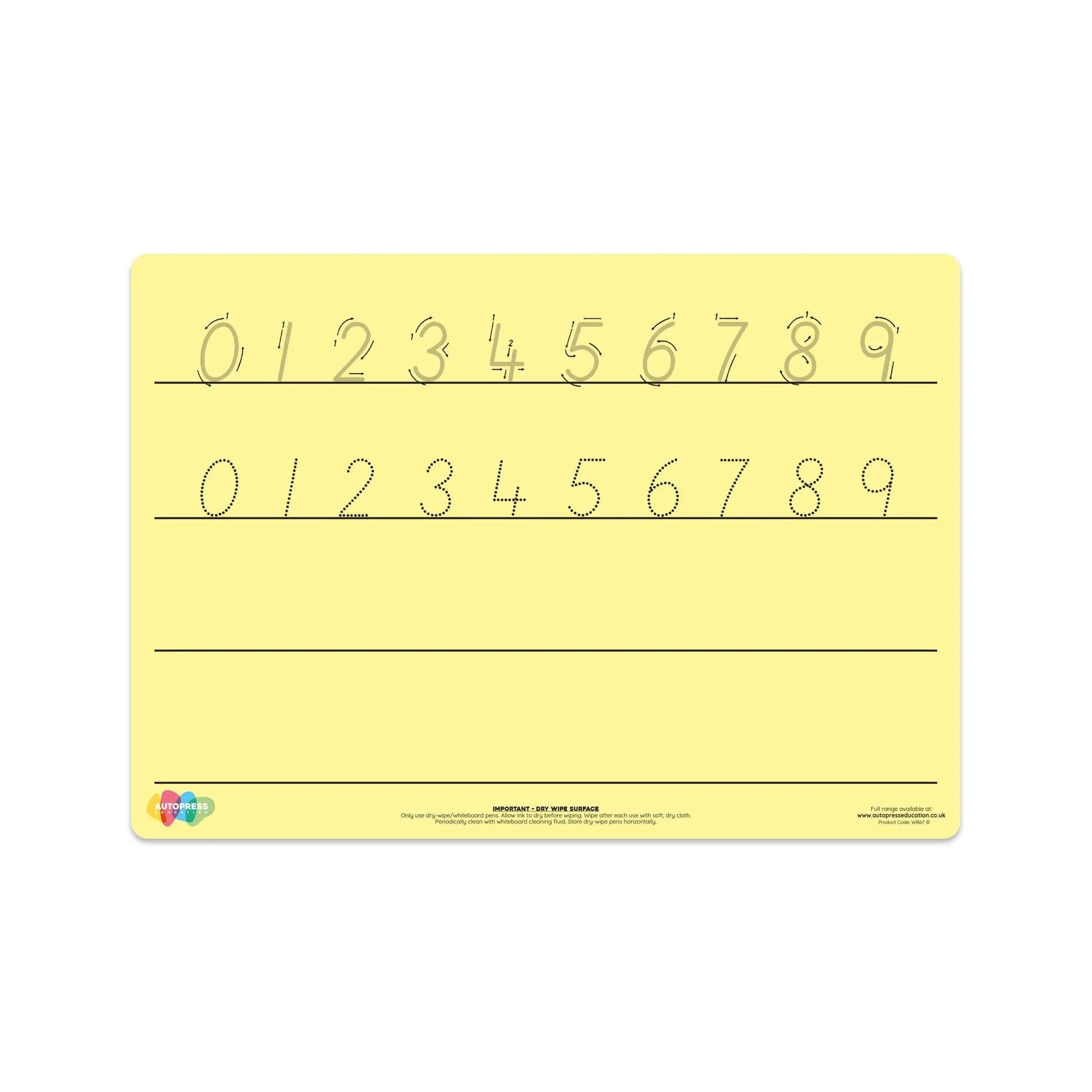 Tinted Number Formation Mat – Enhance Numeracy Skills with Visual Support | The Dyslexia Shop