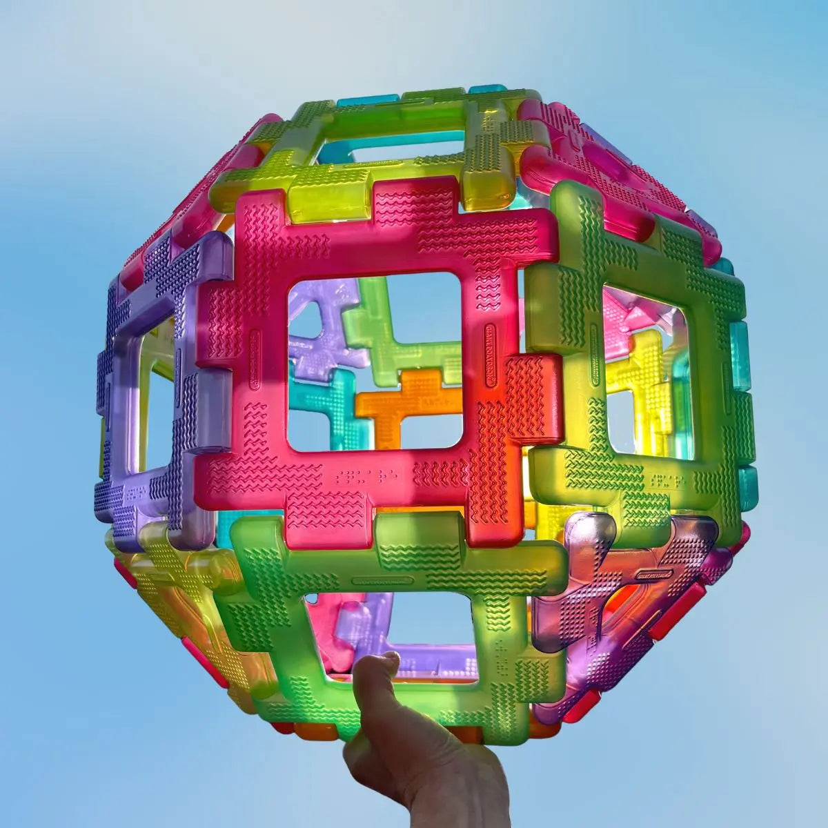 Translucent Giant Polydron Set – 60-Piece Colourful Construction Kit for Creative Play | The Dyslexia Shop