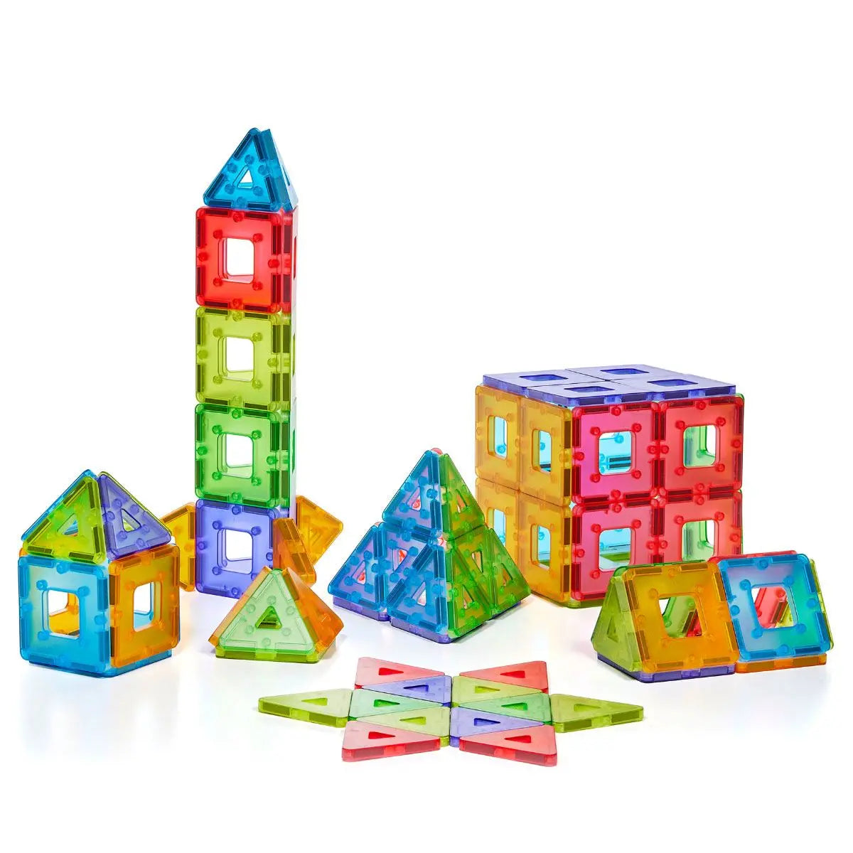 Translucent Polydron KinderMag Class Set – 96-Piece Magnetic ...