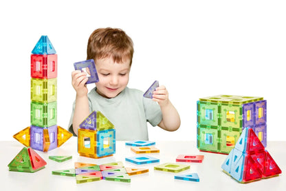 Translucent Polydron KinderMag Class Set – 96-Piece Magnetic Construction Kit for Early Learners | The Dyslexia Shop