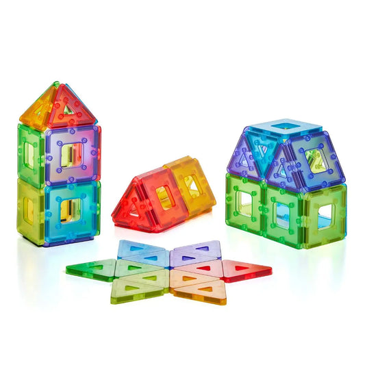 Translucent Polydron KinderMag Starter Set – 48-Piece Magnetic Construction Kit for Early Learner...