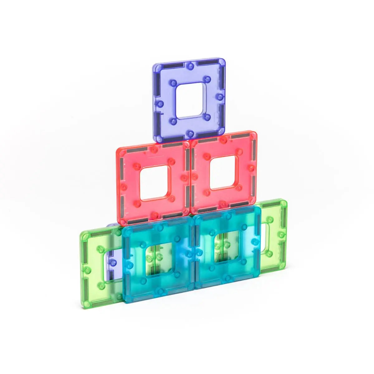 Translucent Polydron KinderMag Starter Set – 48-Piece Magnetic Construction Kit for Early Learner...