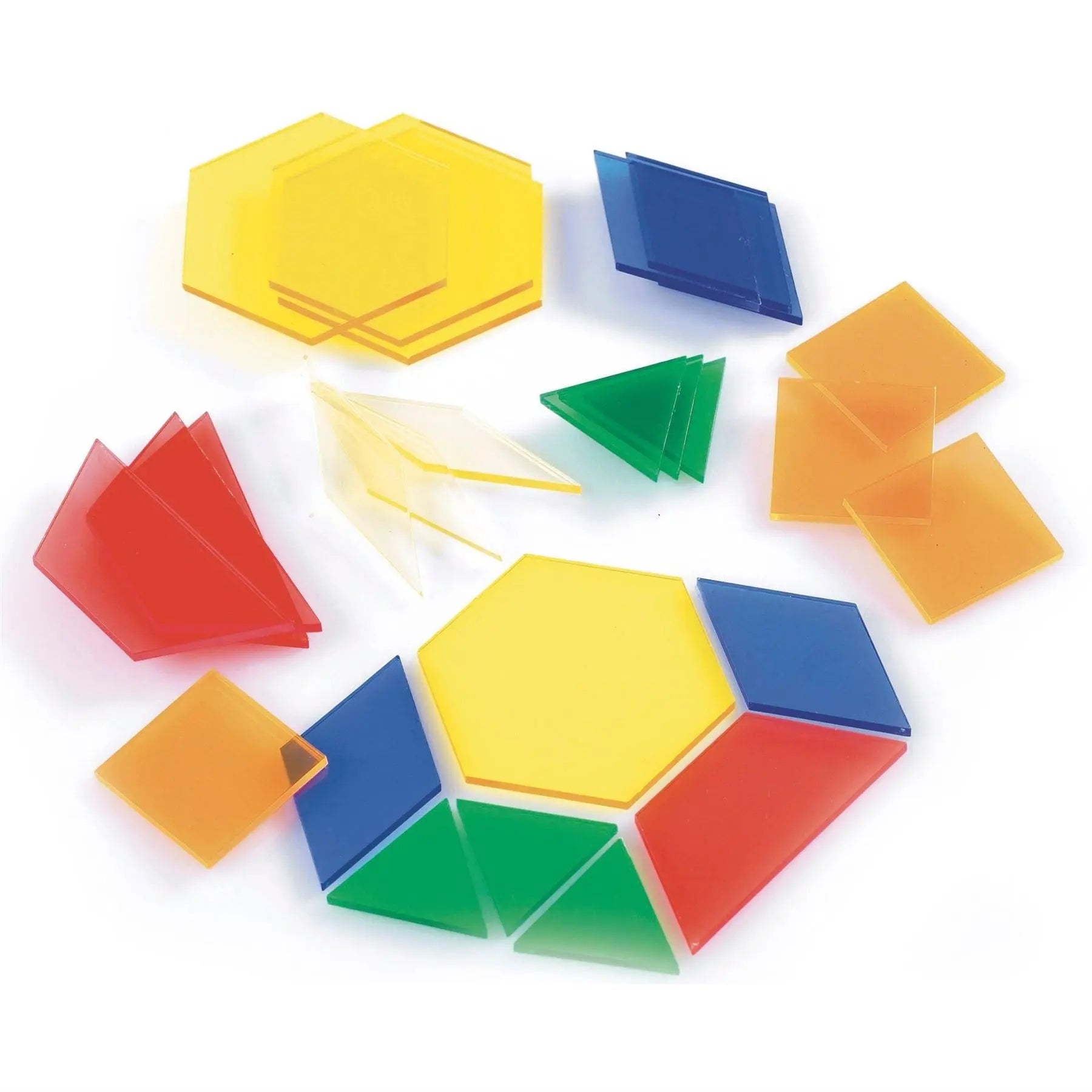 Wedgit Blocks Translucent TranslucentT Pattern Blocks - The Dyslexia Shop