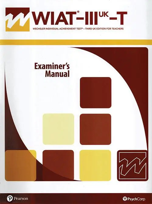 WIAT–III UK-T -Teacher Complete Kit | The Dyslexia Shop