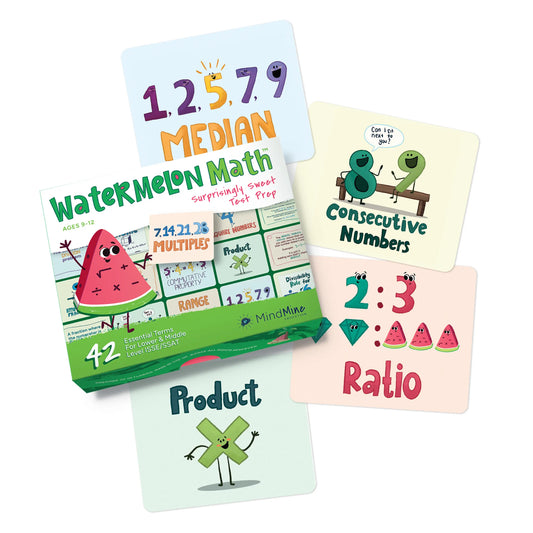 Watermelon Math Cards – 42 Illustrated Flashcards for Key Stage 2 Maths Mastery | The Dyslexia Shop